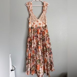 FP Floral Cream midi dress